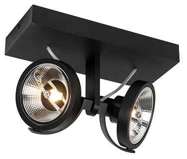 Spotlight modern negru cu 2 lumini - Master 111