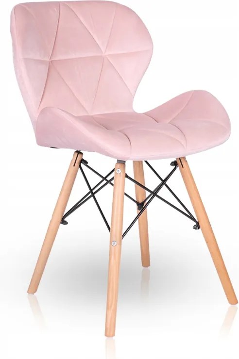 Scaun de catifea PINK CRYSTAL