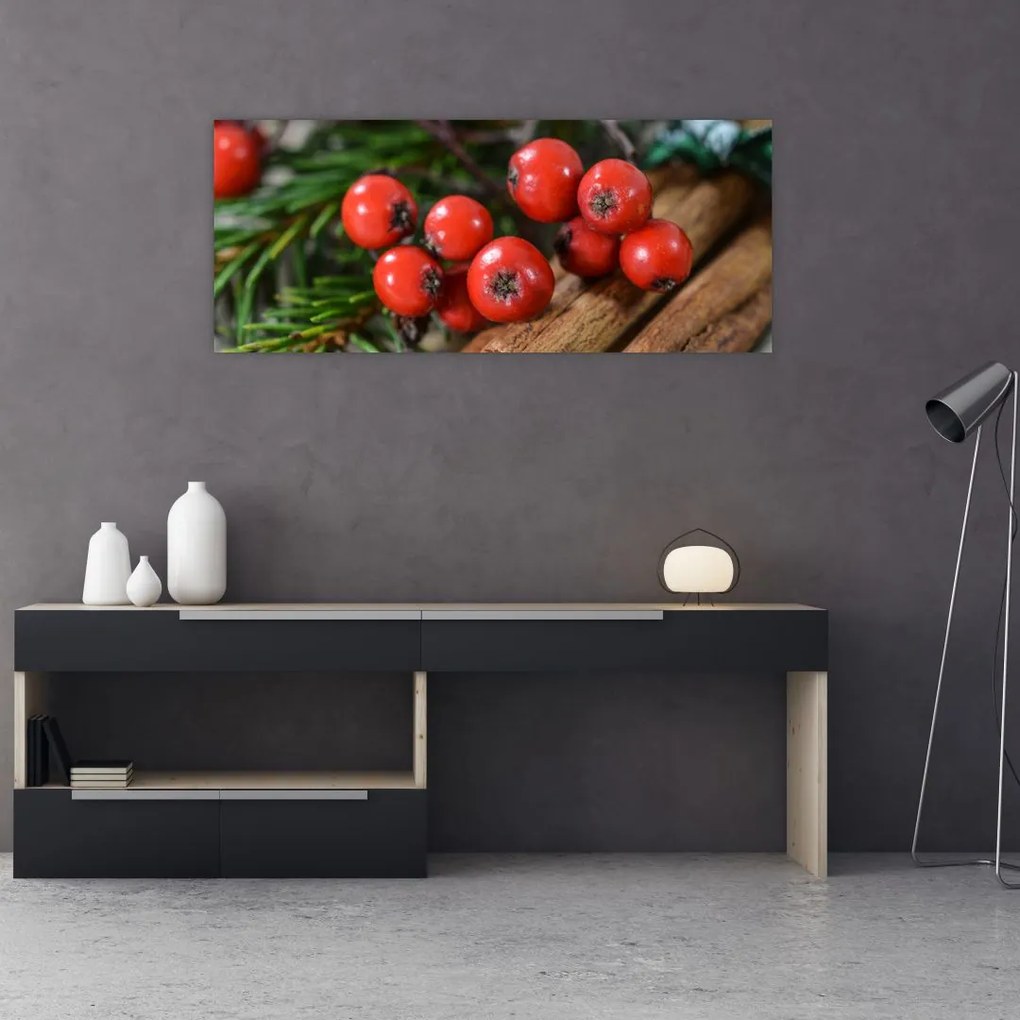 Tablou cu rowan și scorțișoară (120x50 cm)