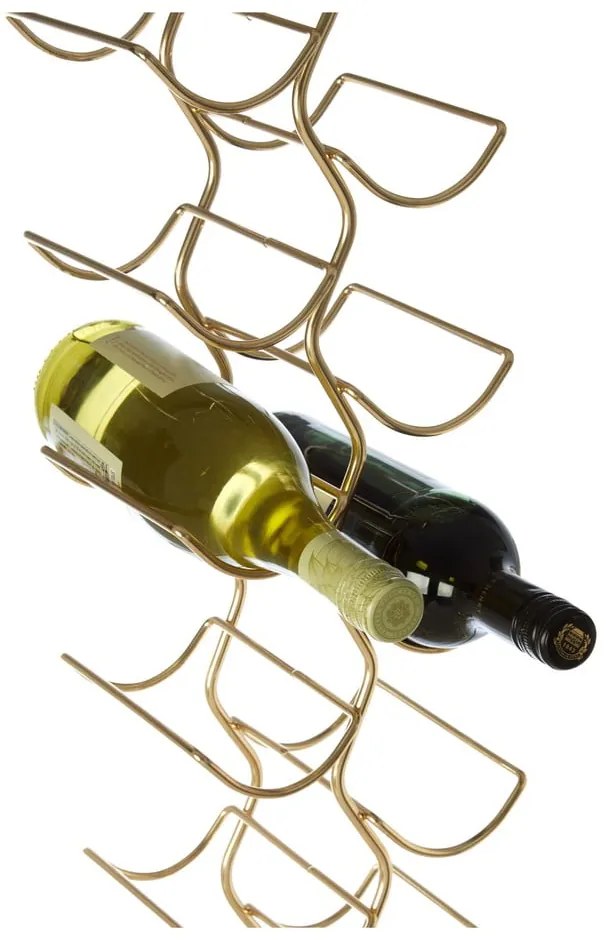 Raft pentru sticle de vin auriu din metal număr de sticle 12 Wren – Premier Housewares