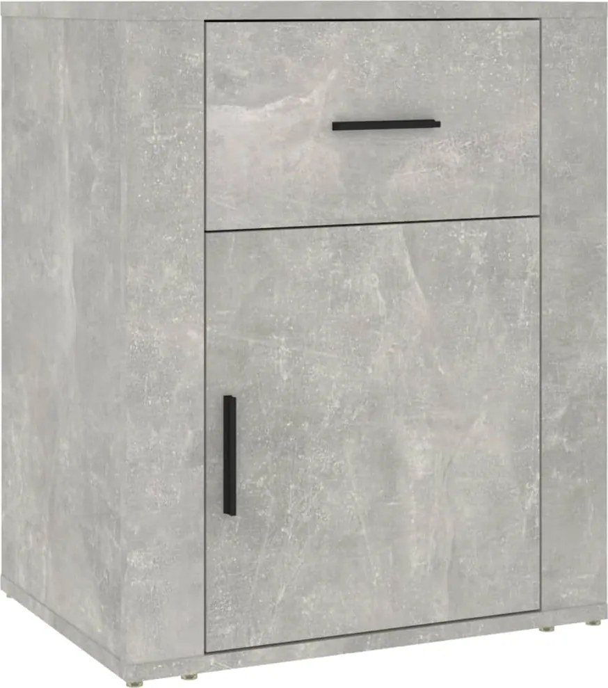 vidaXL Noptieră, gri beton, 50x36x60 cm, lemn prelucrat