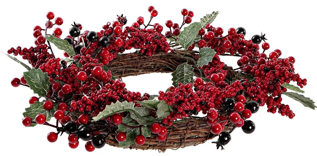 Coronita Red Christmas cu LED 40 cm