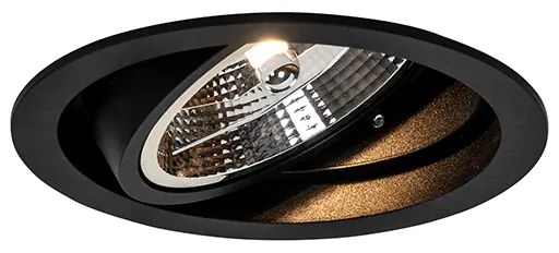 Spot îngropat rotund negru reglabil - Chuck 111