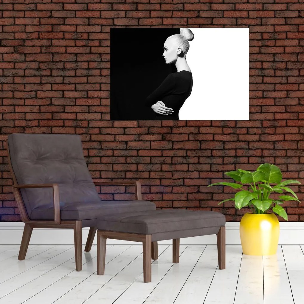 Tablou - O femeie à la yin și yang (90x60 cm)