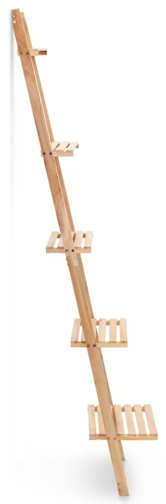 Raft de perete tip scara, lemn de cedru, 41,5 x 30 x 176 cm
