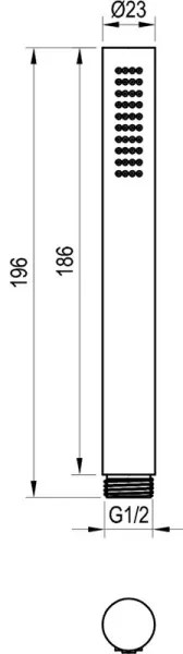 Ravak X07P670 - Cap de duș manual negru mat