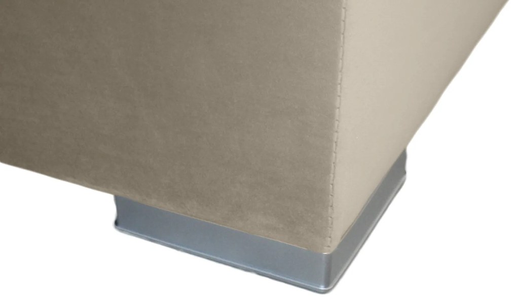 Pat matrimonial Boxspring 140 cm Melo (bej) (cu sp. depozitare). 1020233
