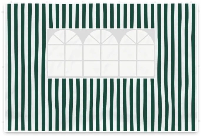 Set de 2 pereți laterali pentru cort de grădină-alb/verde