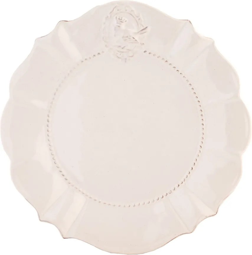 Farfurie alba, din ceramica, Ø21 cm, Crown