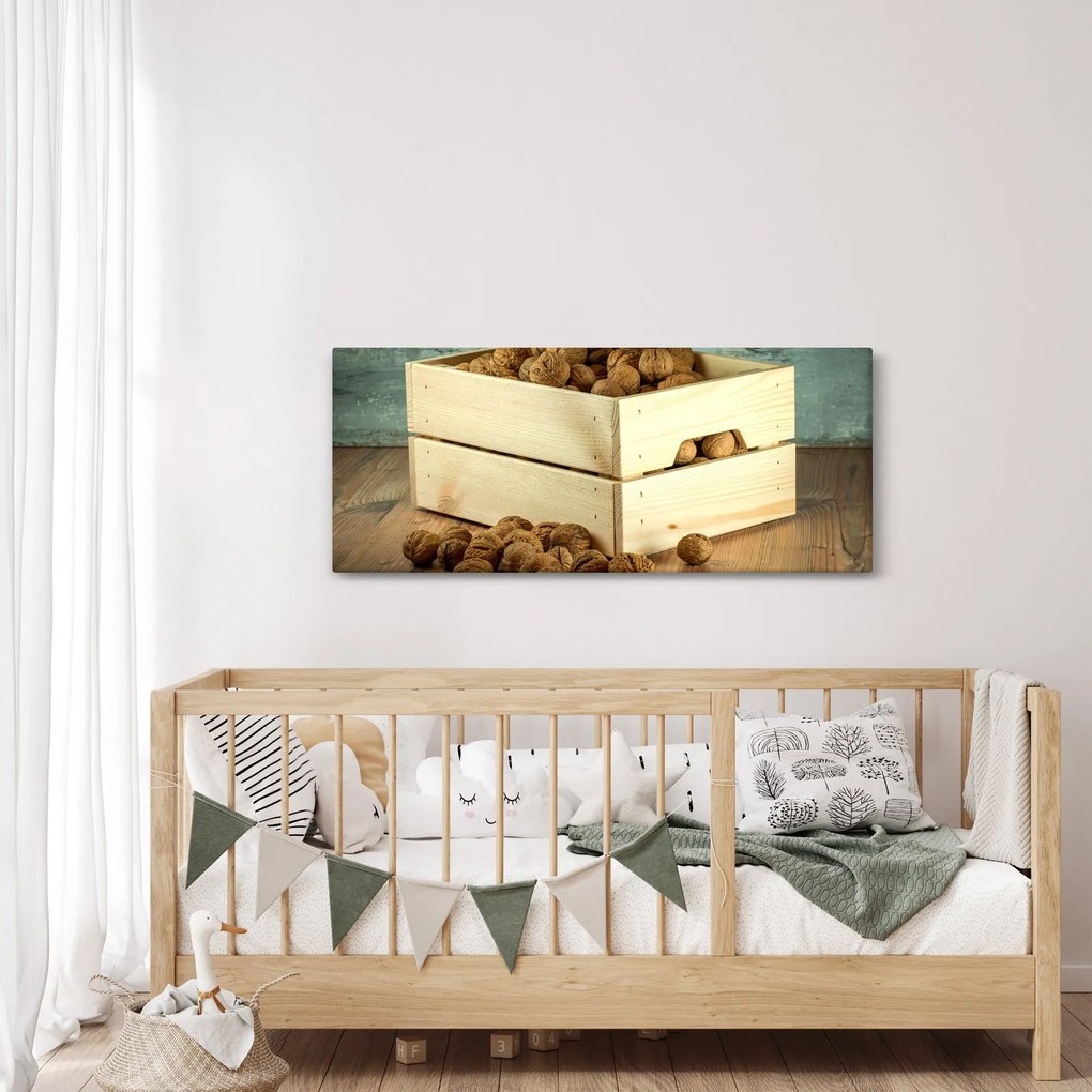 Tablou - Natură moartă de toamnă cu nuci (120x50 cm)