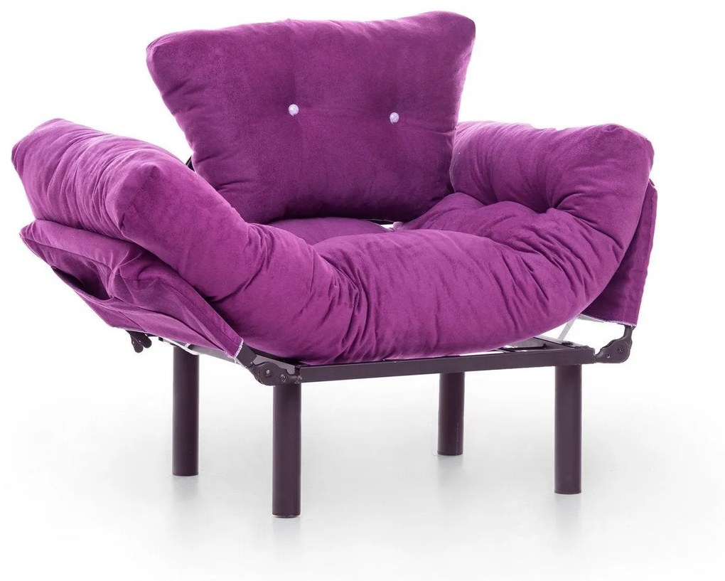 Fotoliu Extensibil Mocca, Violet, 95 x 70 x 85 cm