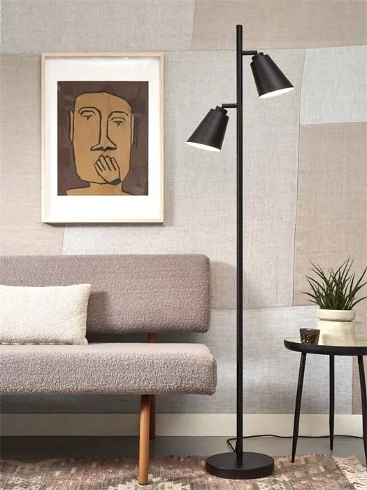 Lampadar, Lampa de podea cu doua spoturi directionabile Bremen negru