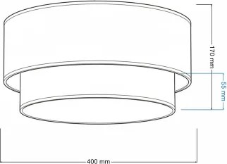 BRILAGI - Plafonieră LED BOHO ECO, 1xE27/10W/230V, Ø 40 cm, bej/crem