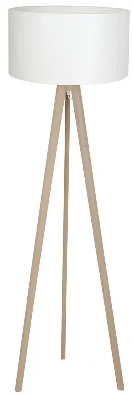 Lampadar cu trepied din lemn design modern Tripod alb