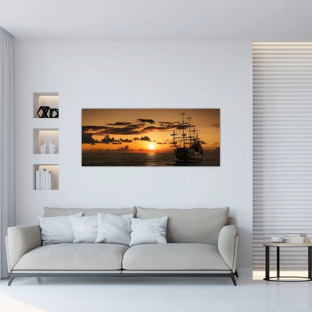 Tablou - Navă de pirați (120x50 cm)