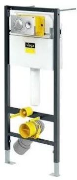 Set rezervor incastrat si cadru bideu, Viega Prevista, clapeta Style 20 crom si set de fixare, 792855+76442
