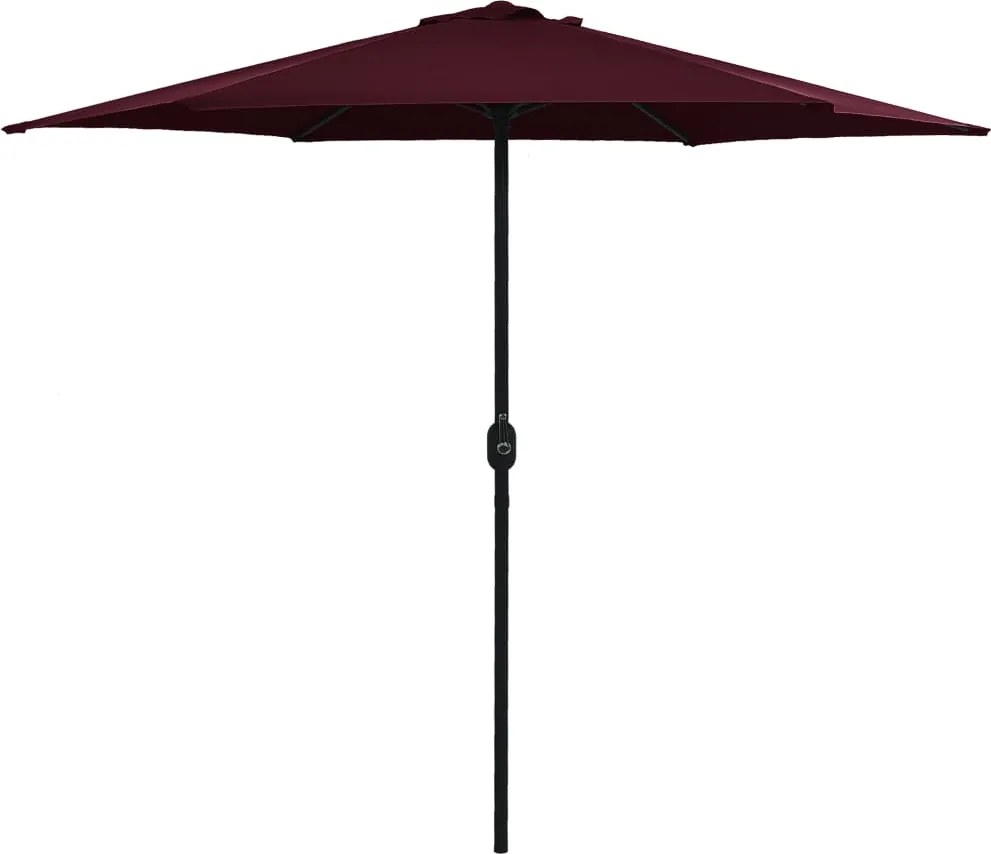 vidaXL Umbrelă soare de grădină stâlp aluminiu roșu bordo 270x246 cm