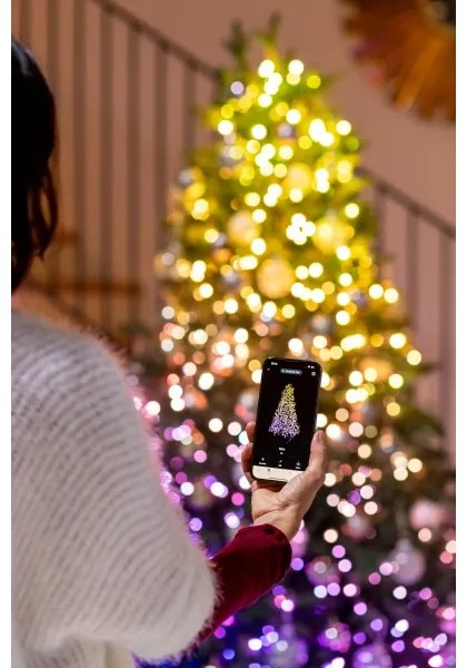 Instalație LED RGBW de Crăciun de exterior 250xLED 23,5m IP44 Wi-Fi Twinkly TWS250SPP-TEU