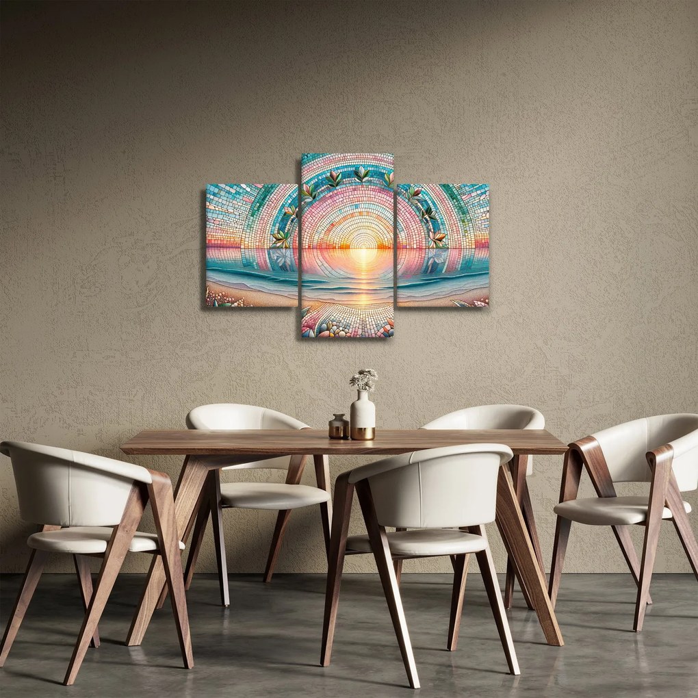 Tablou – Mozaic al soarelui la apus (90x60 cm)
