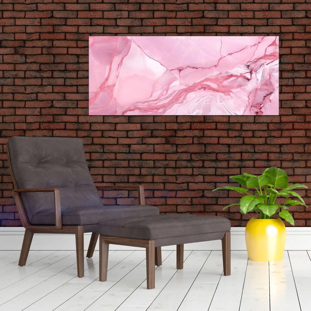 Tablou - Marmură roz (120x50 cm)