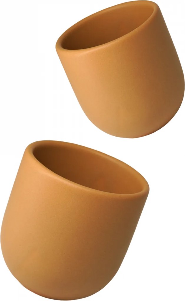 Pahar Cafea Novum (Ocru Galben Pal, 250ml) Gresie Glazurata Manual OCRU GALBEN