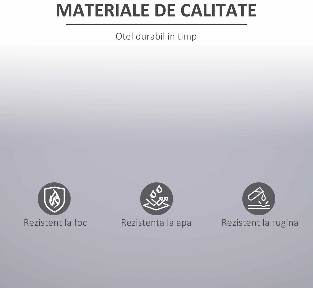 Vinsetto Dulap pentru Documente cu Raft Reglabil și Încuietoare de Siguranță, 80x40x92,5 cm, Gri | Aosom Romania