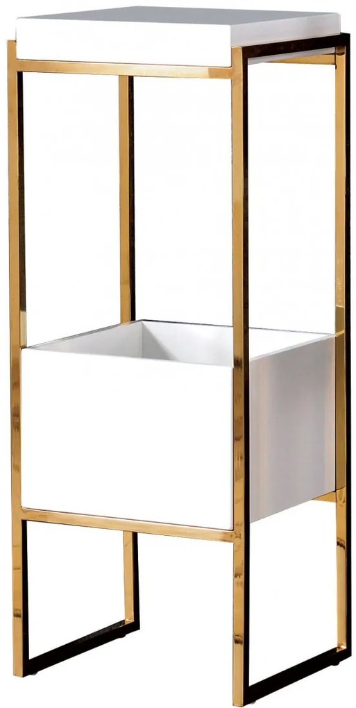 Consola Rodez II alb/gold – H83 cm