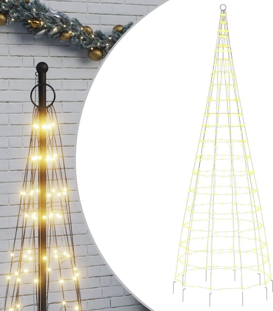 vidaXL Pom de Crăciun LED 550 LED-uri Alb Cald 300 cm