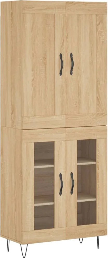 vidaXL Dulap înalt, stejar sonoma, 69,5x34x180 cm, lemn compozit
