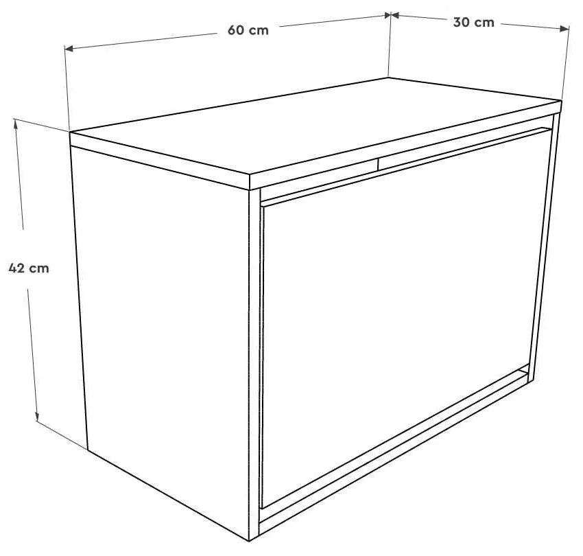 Pantofar Bancuta hol Adore Ottoman capacitate 6 perechi incaltaminte, 60 x 42 x 30 cm