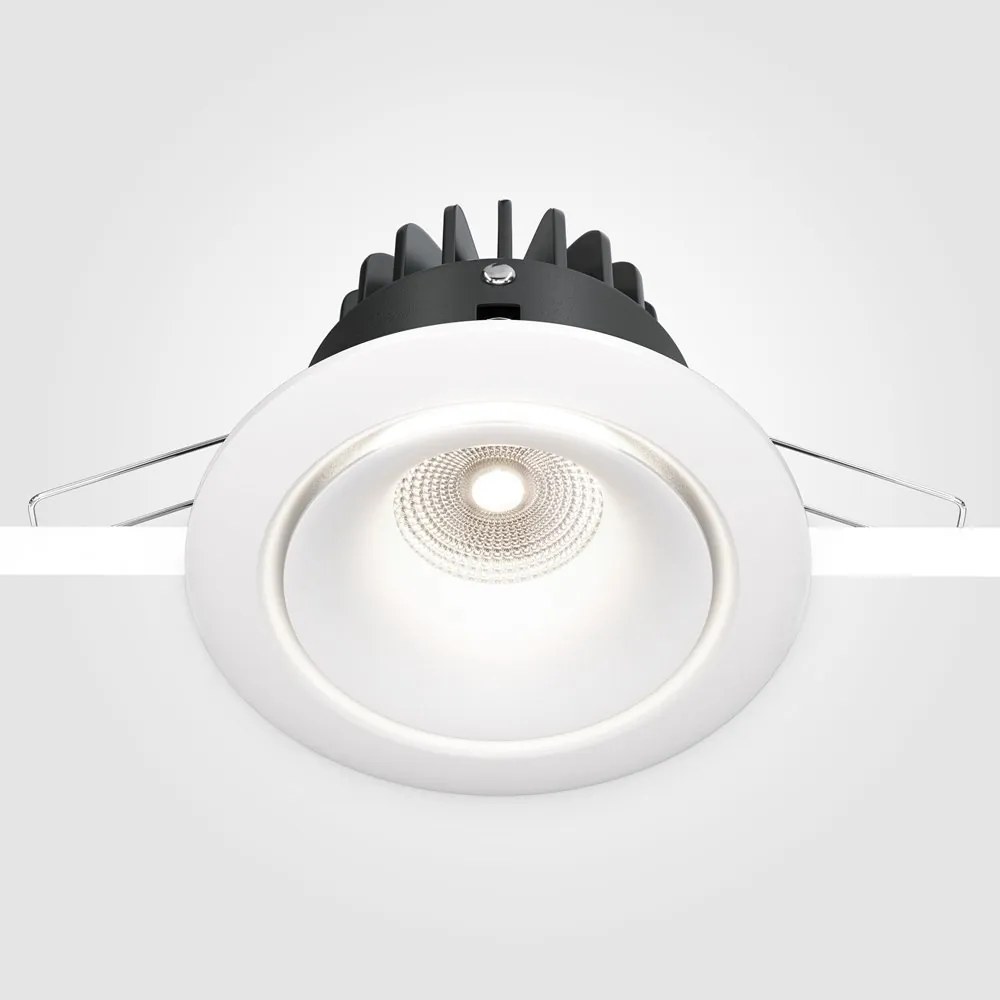 Spot LED incastrabil design modern Yin alb 9,8cm