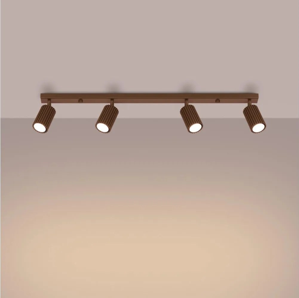 Brilagi - Corp de iluminat cu spoturi CRESTO 4xGU10/10W/230V maro