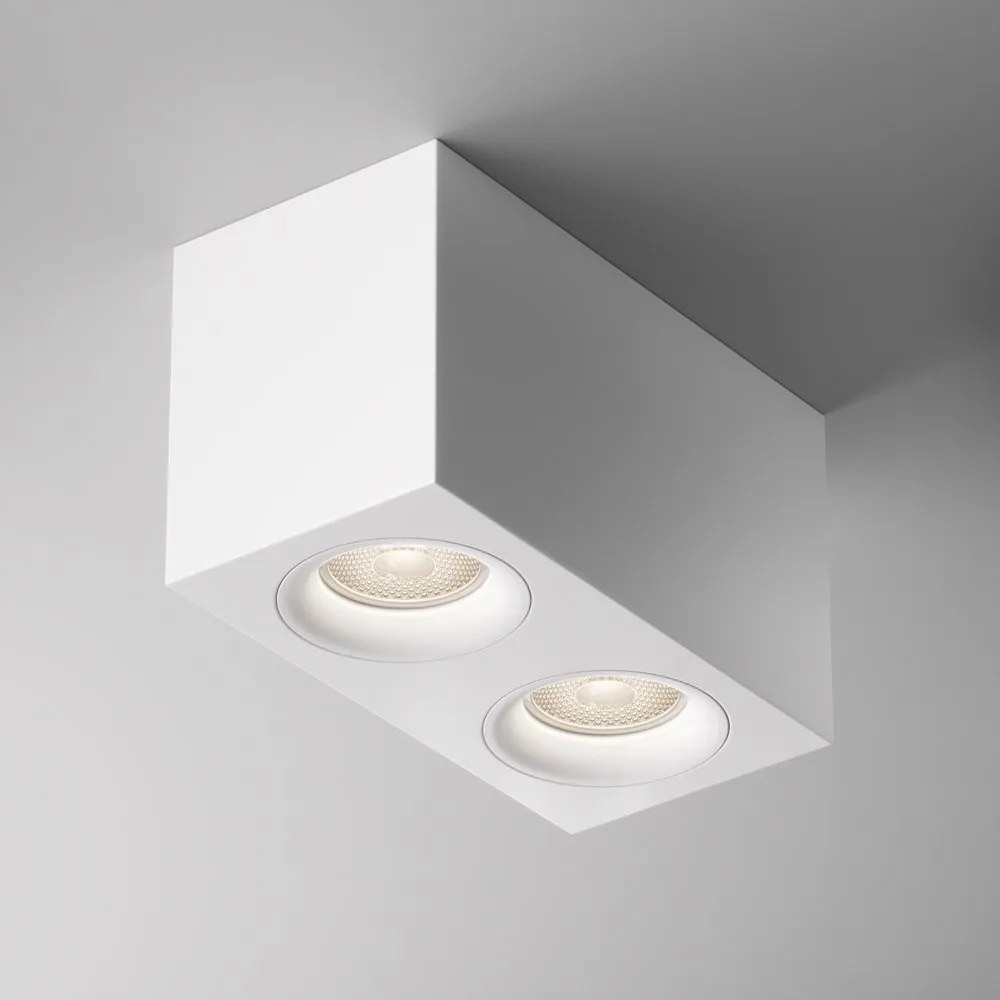 Corp aplicat cu 2 spoturi design tehnic Slim alb