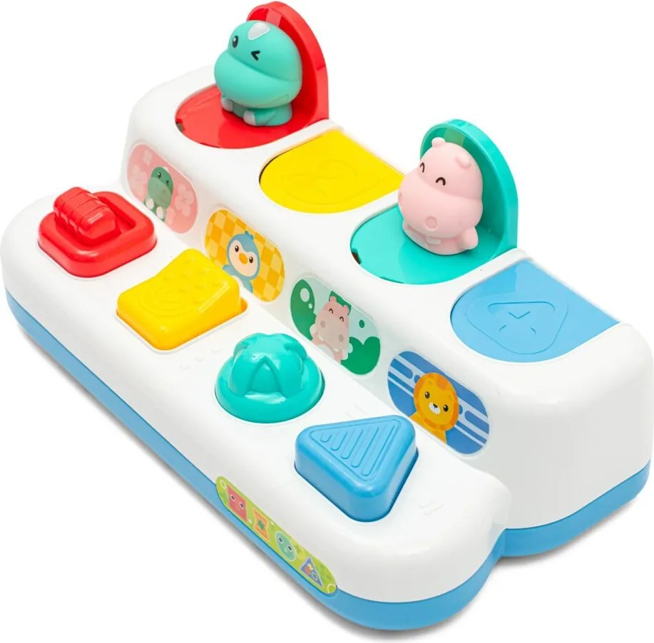 Baby Mix Jucărie interactivă - ferestre pop-up cu animale Peekaboo, 25,2 x 11 x 13 cm