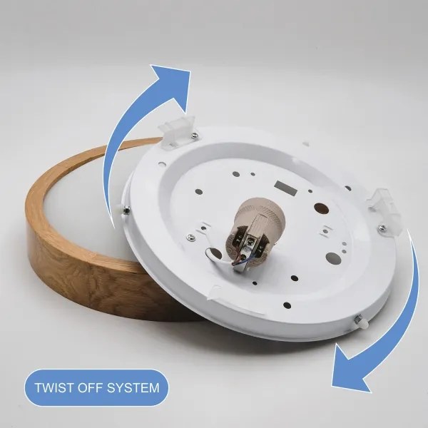 Lustr OAK SLIM 1xE27/60W/230V stejar, pr. 27 cm