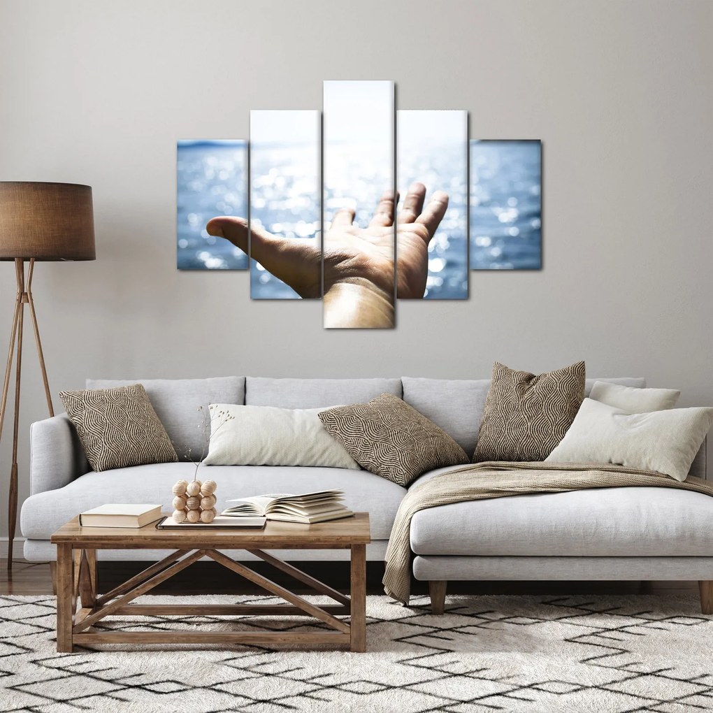 Tabloul cu palma deschisă (150x105 cm)