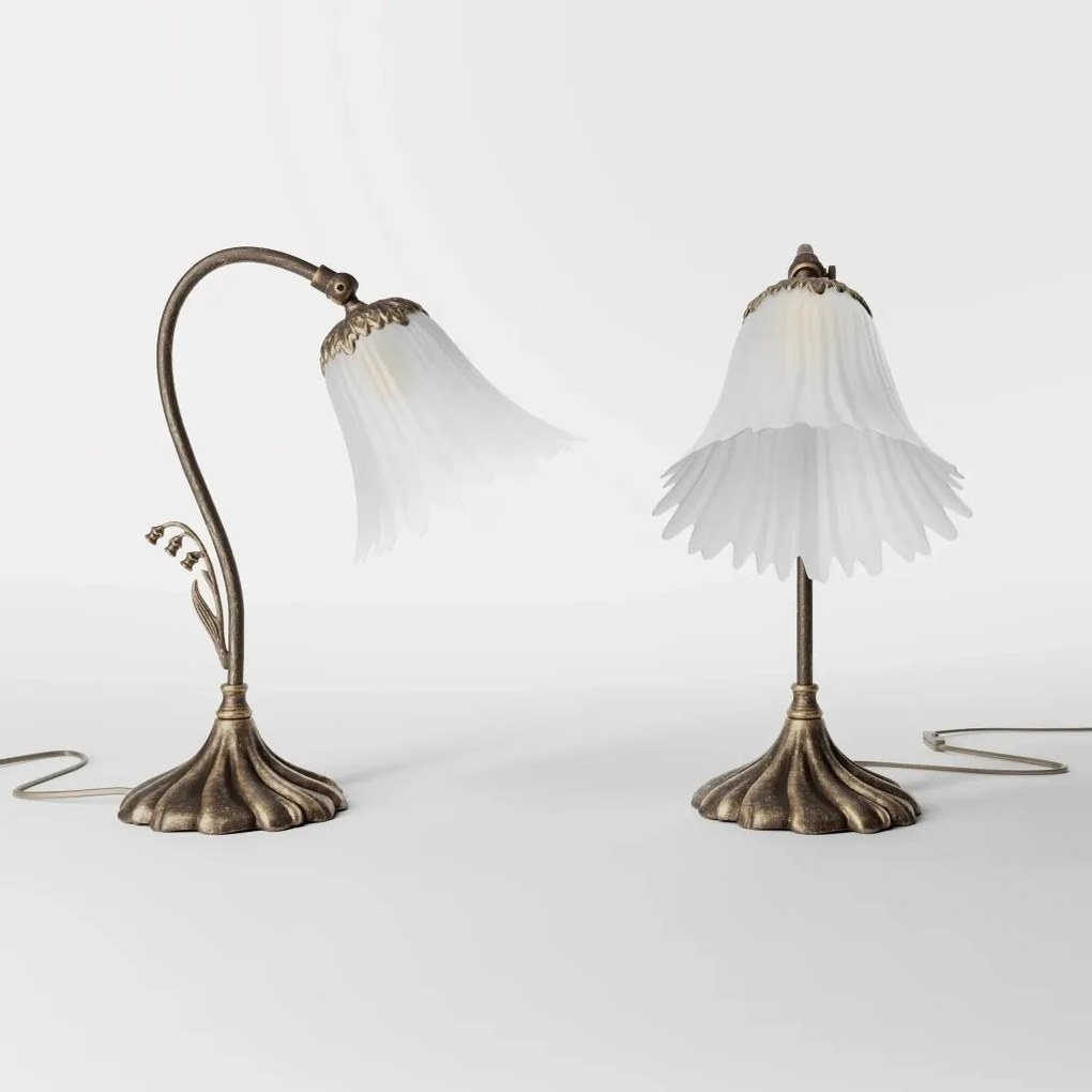 Veioza din alama stil Art Nouveau Floral