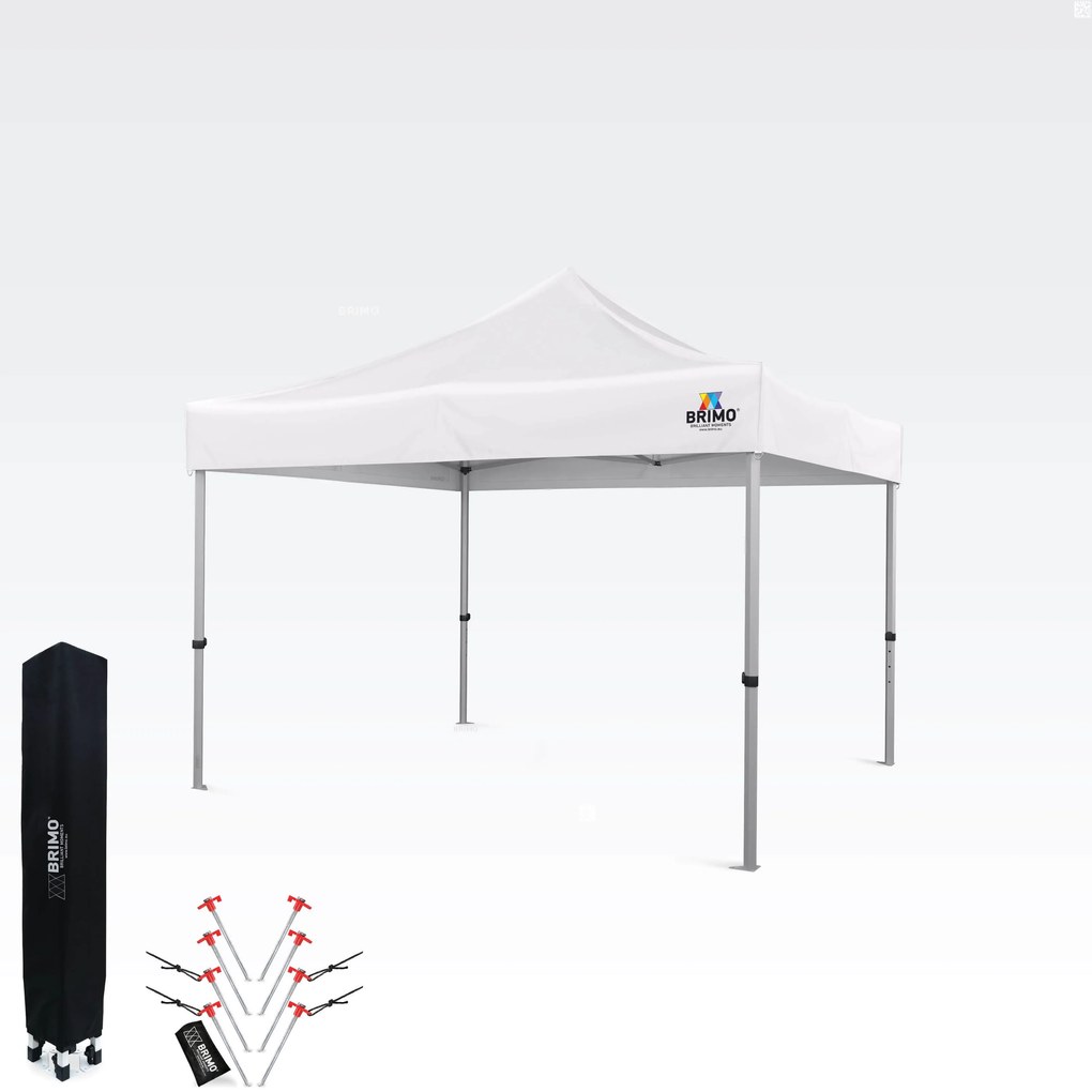 Foișor de Grădină Pliabil 3x3m | Protecție Premium UV/PVC | Structură Solidă BRIMO | Asamblare Rapidă Fără Unelte - fără pereți - Alb