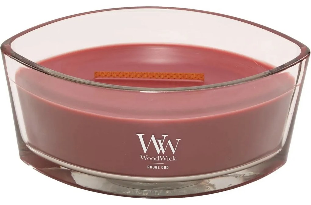 Lumânare parfumată WoodWick Rouge Oud, 453 g