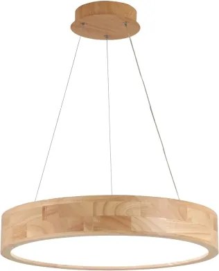 Brilagi -LED Lustră suspendată pe cablu FALCON WOOD LED/30W/230V 3000/4000/6000K 45 cm lemn