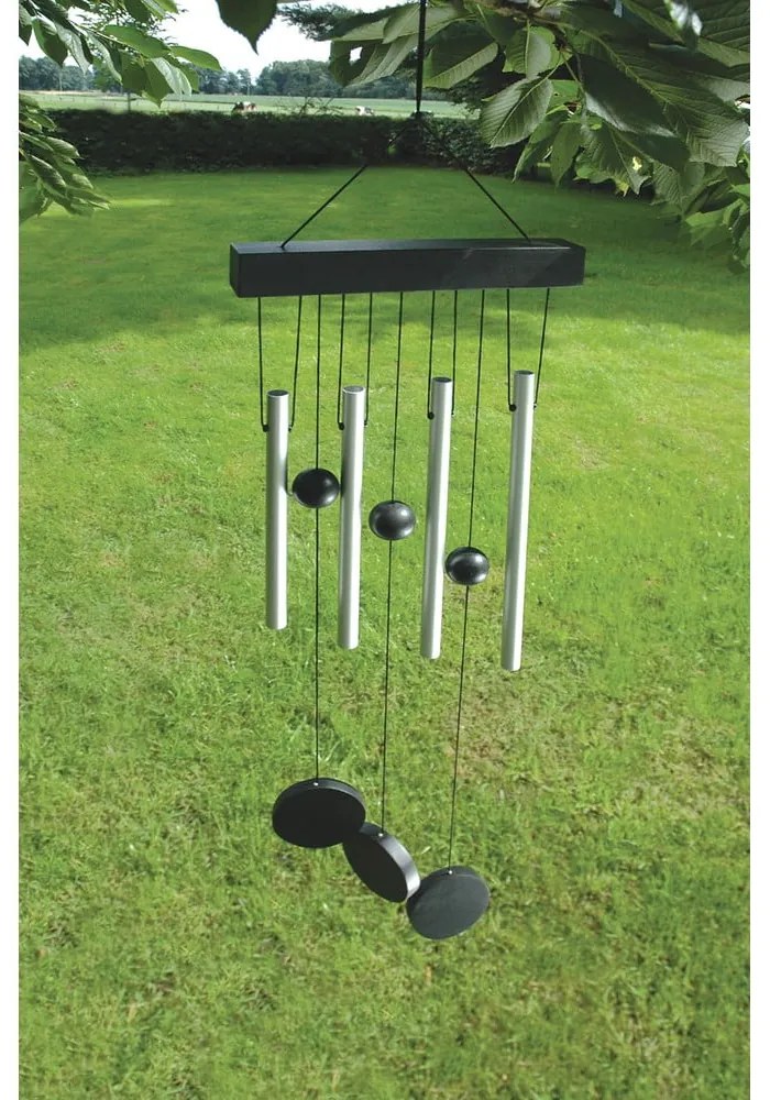 Clopoței de vânt Esschert Design, 58 cm, argintiu