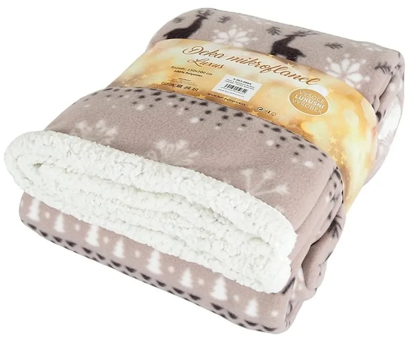 Patura din microplus BUFFALO NORDIC gri Dimensiune: 150 x 200 cm