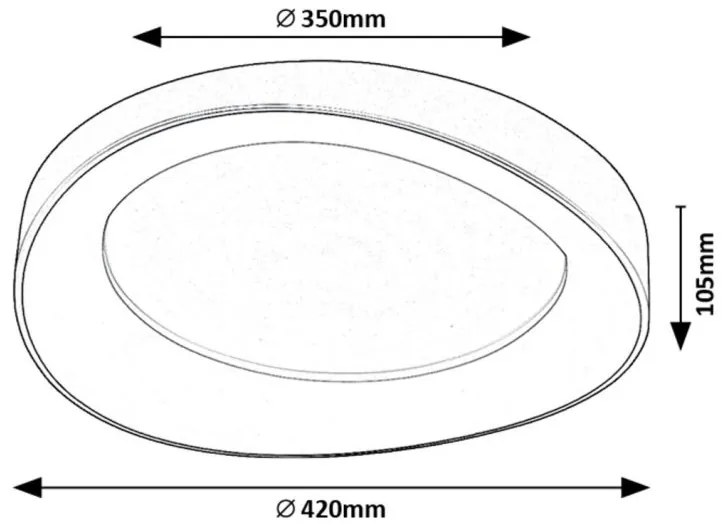 Lustra LED aplicata design circular Iliana 42cm