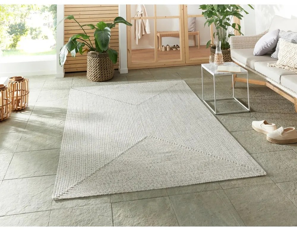 Covor alb/bej de exterior 290x200 cm - NORTHRUGS