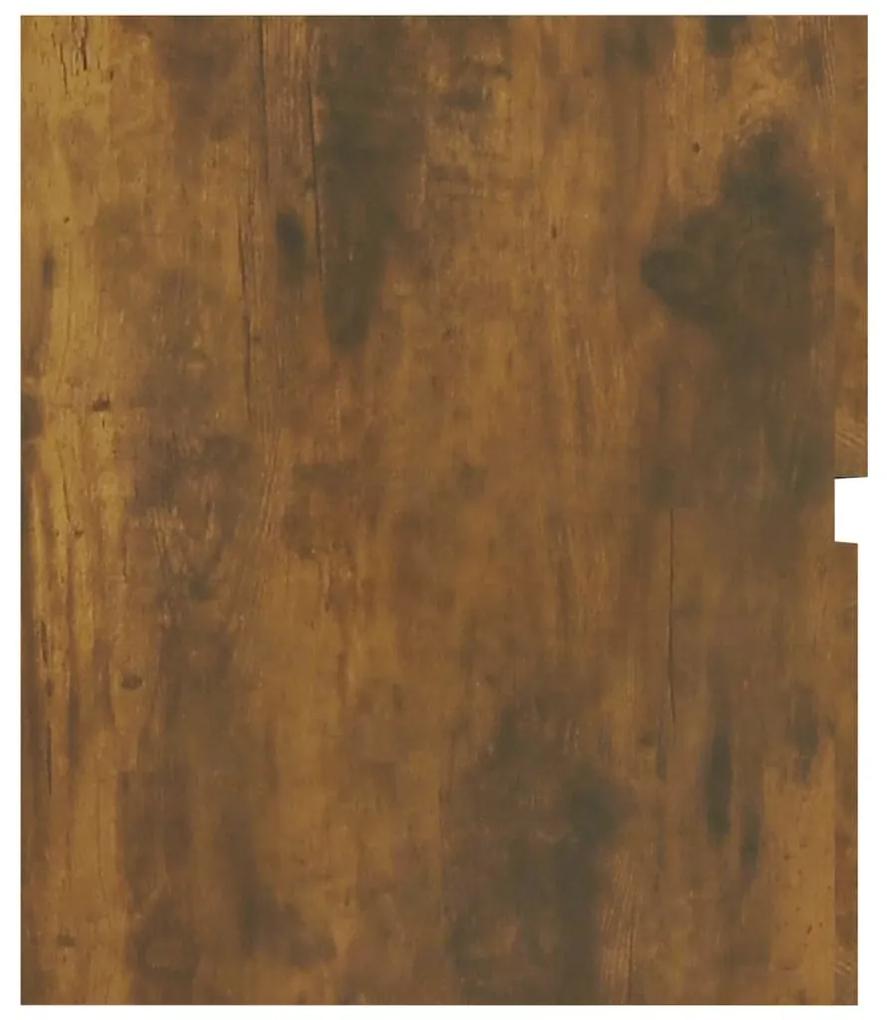 Dulap chiuveta, stejar fumuriu, 80x38,5x45 cm, lemn prelucrat Stejar afumat, Dulap pentru chiuveta, 1