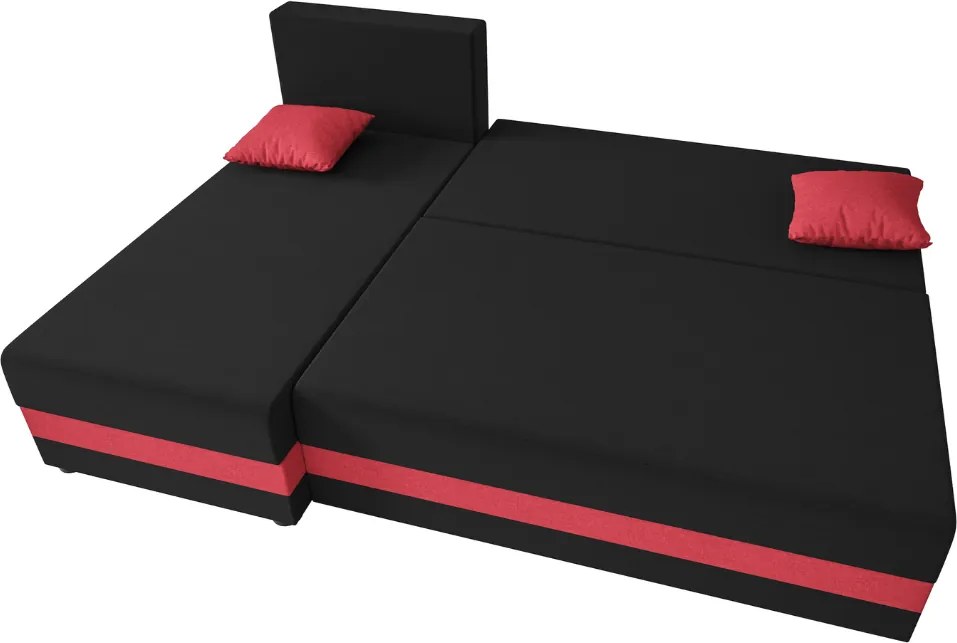 Coltar extensibil de colt VALERIO SLIM, gri inchis/gri deschis, reversibil, 200x140 cm + 2 perne GRATUIT