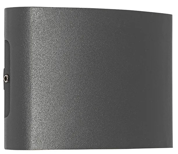 Lampă de perete exterioară gri închis cu LED 4 lumini IP54 - Silly
