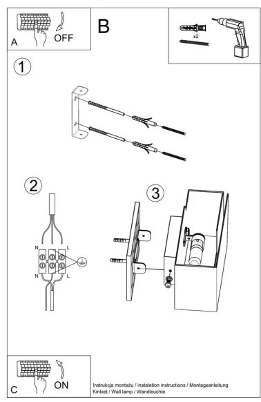 Aplică perete PIEGARE 1xG9/40W/230V