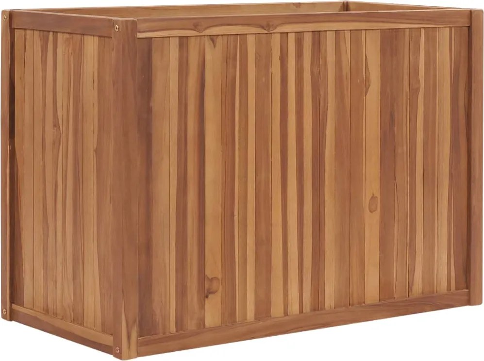 vidaXL Strat înălțat, 100 x 50 x 70 cm, lemn masiv de tec