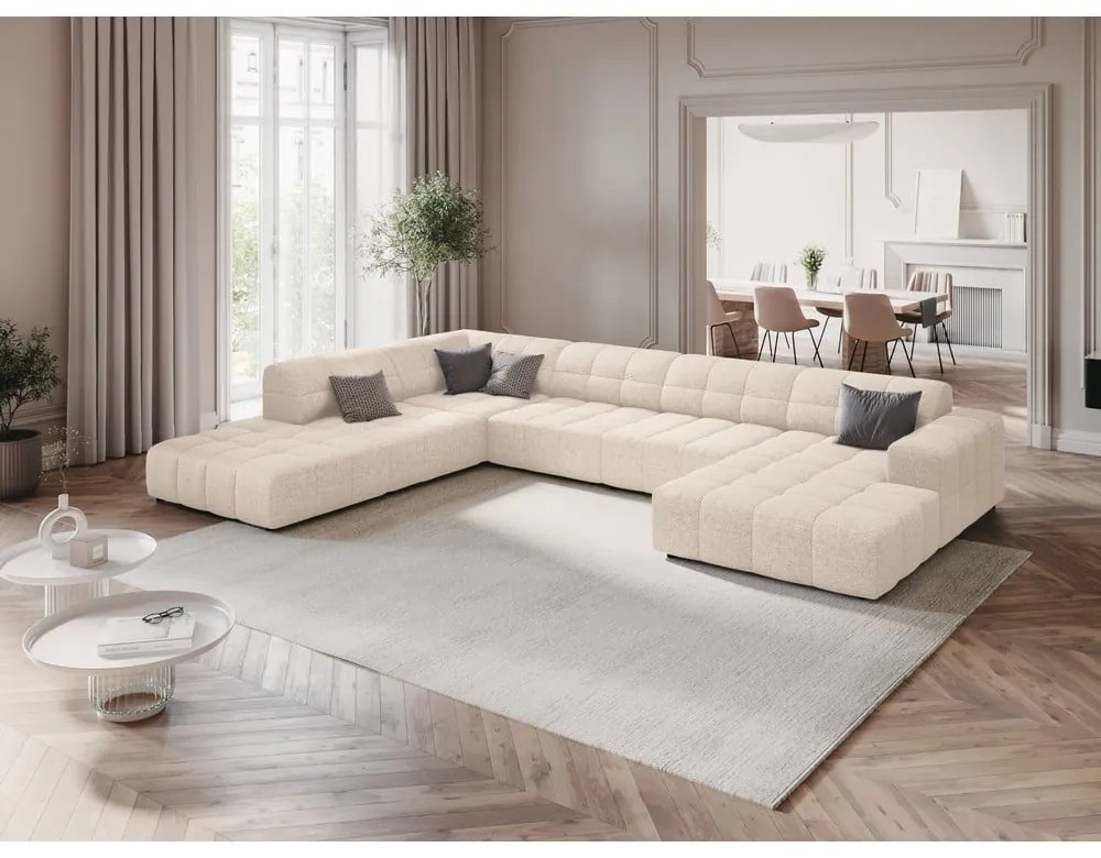 Colțar crem (colț pe stânga/în formă de "U") Chicago – Cosmopolitan Design